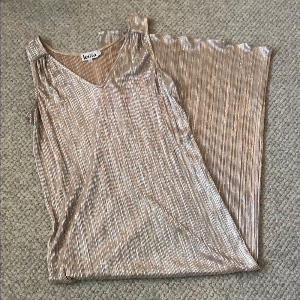 Full length gold dress